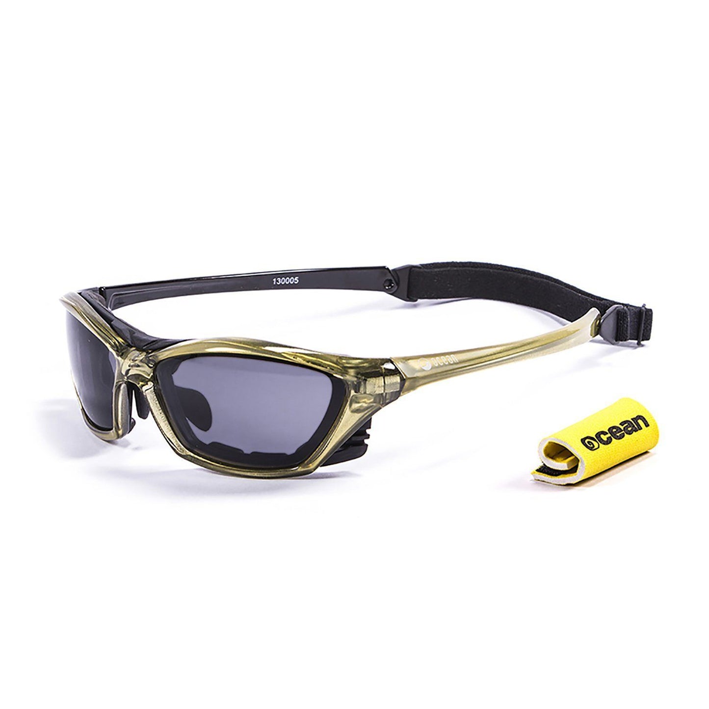 OCEAN LAKE GARDA Polarized Sunglasses Kiteboarding Surf Water Sports (Frame Green, Lens Smoke)