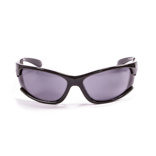 OCEAN CYPRUS Polarized Sunglasses Kiteboarding Surf Water Sports (Frame Shiny Black, Lens Smoke)