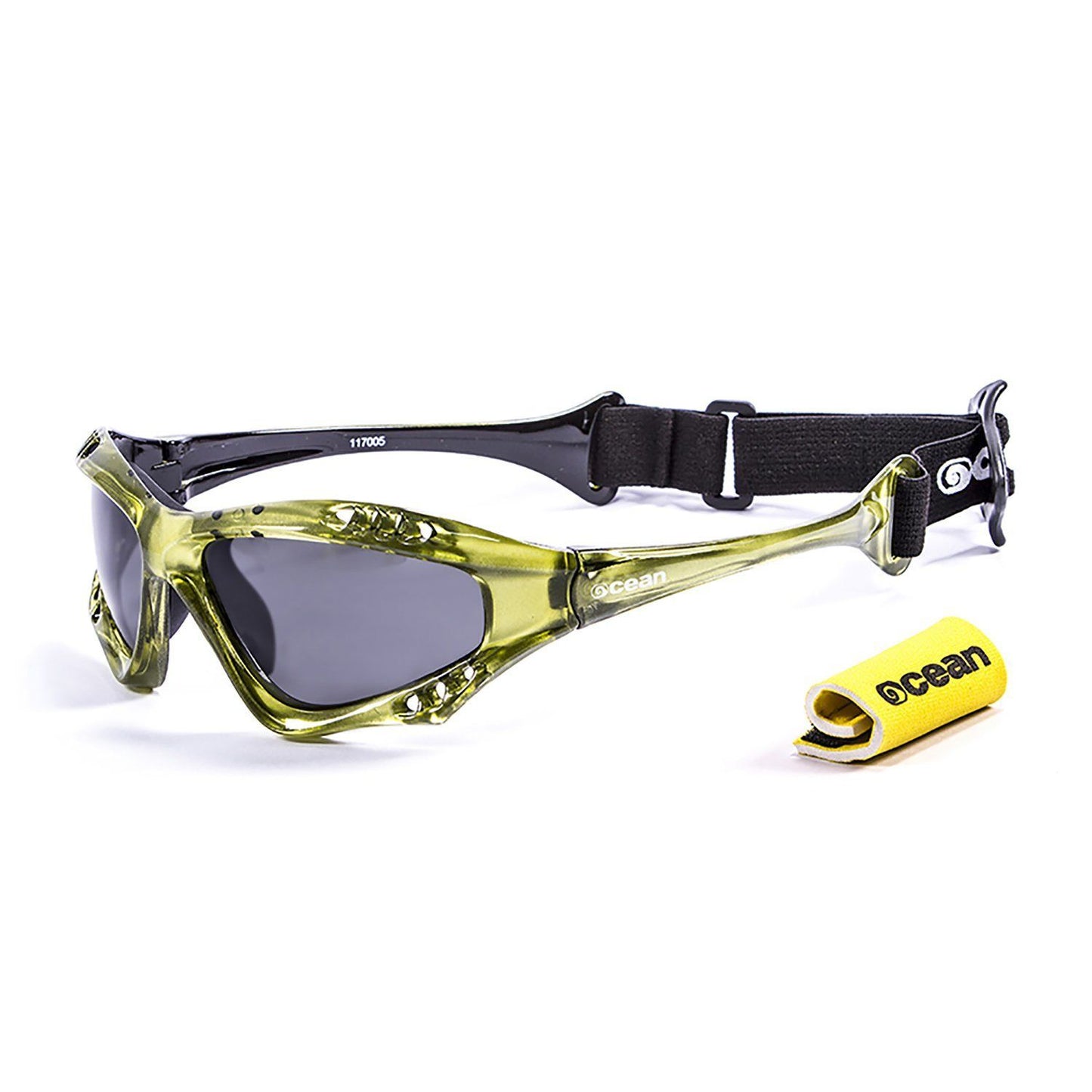 OCEAN AUSTRALIA Polarized Sunglasses Kiteboarding & Water Sports (Frame Green, Lens Smoke)