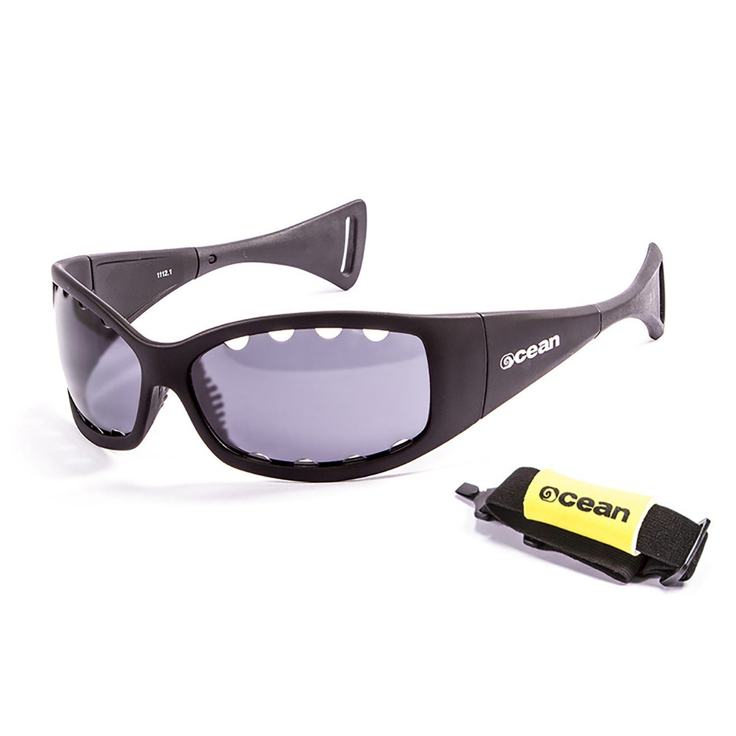 OCEAN FUERTEVENTURA Polarized Sunglasses Kiteboarding Surf Water Sports (Frame Matte Black, Lens Smoke)