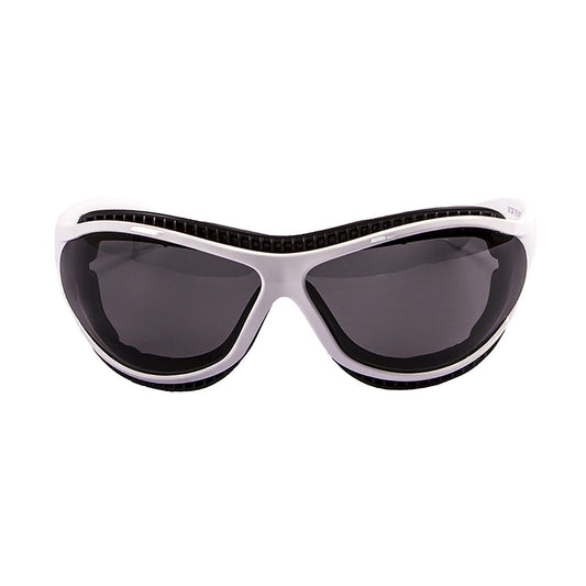 OCEAN TIERRA DE FUEGO Polarized Sunglasses Kiteboarding Surf Water Sports (Frame Matte White, Lens Smoke)