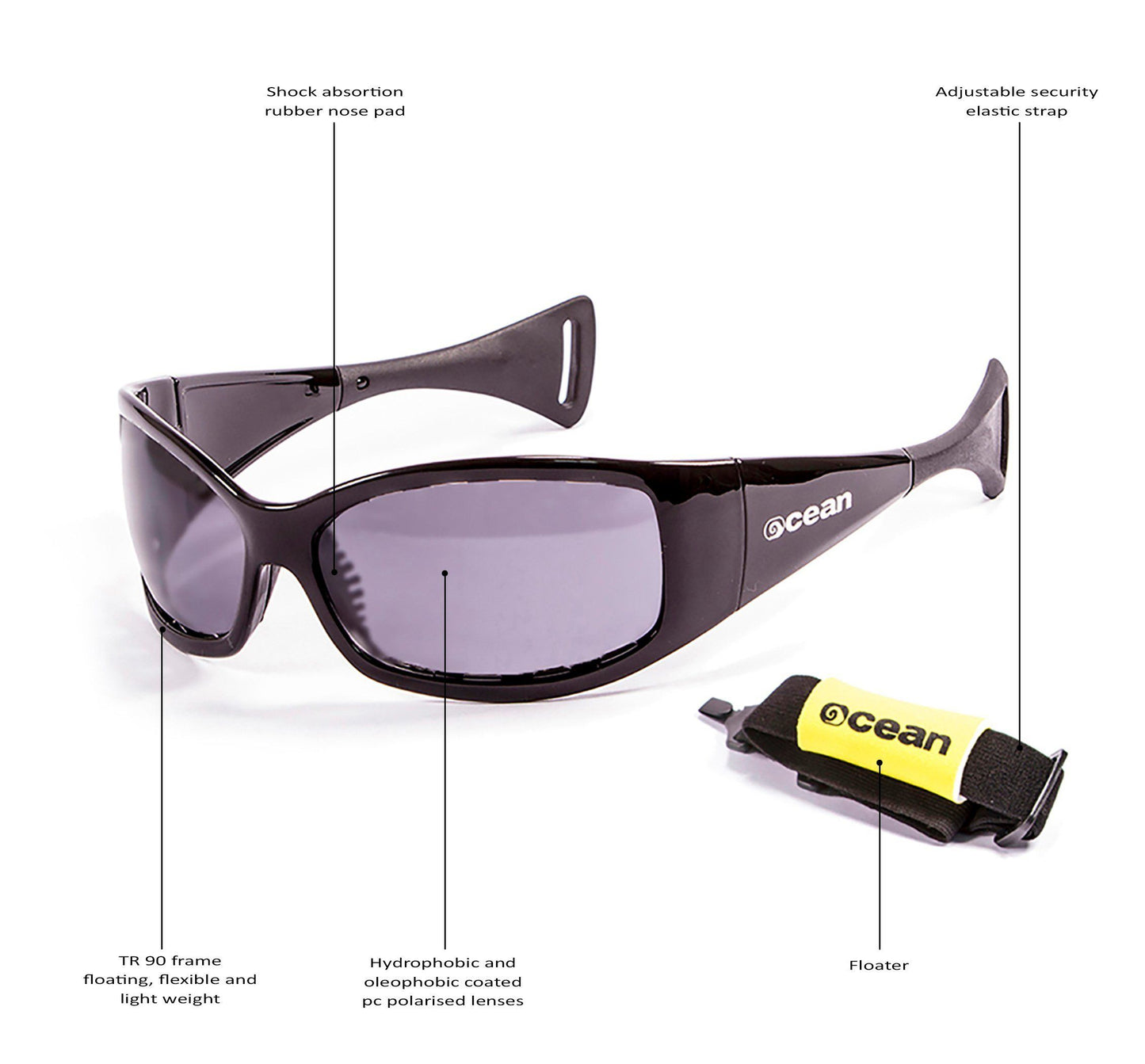 OCEAN MENTAWAY Polarized Sunglasses Kiteboarding Surf Water Sports (Frame Demy Brown, Lens Smoke)