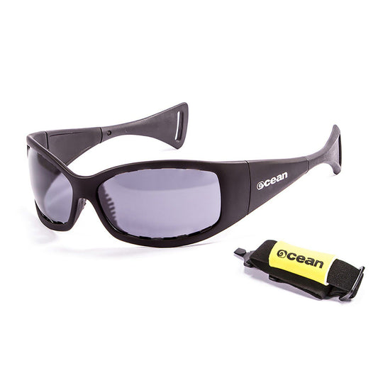 OCEAN MENTAWAY Polarized Sunglasses Kiteboarding Surf Water Sports (Frame Matte Black, Lens Smoke)