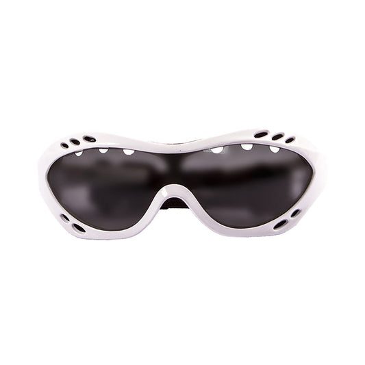 OCEAN COSTA RICA Polarized Sunglasses Kiteboarding & Water Sports (Frame Shiny White, Lens Smoke)