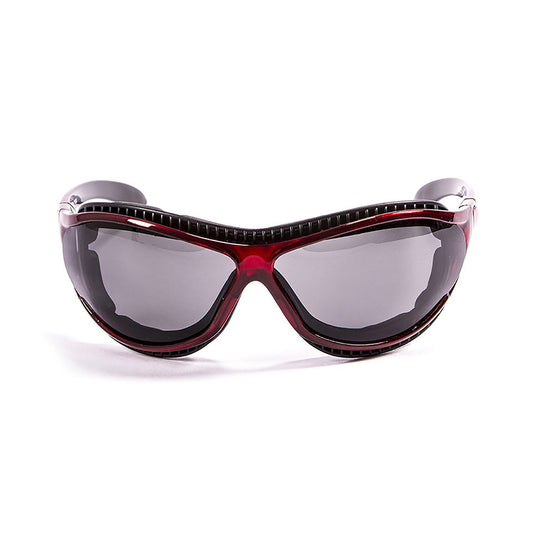 OCEAN TIERRA DE FUEGO Polarized Sunglasses Kiteboarding Surf Water Sports (Frame Red, Lens Smoke)