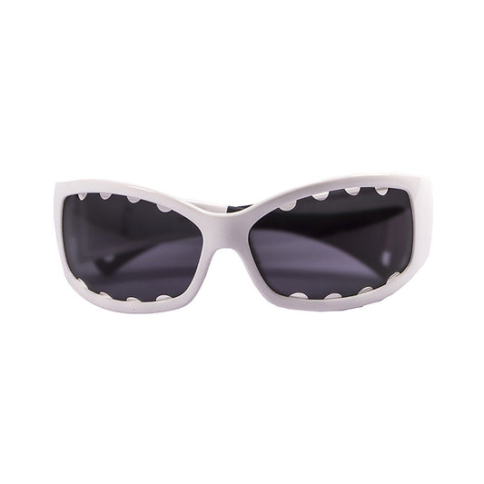 OCEAN FUERTEVENTURA Polarized Sunglasses Kiteboarding Surf Water Sports (Frame White, Lens Smoke)