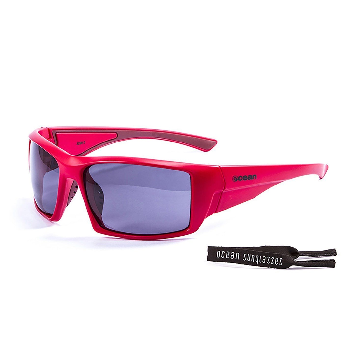 OCEAN ARUBA Polarized Sunglasses Kiteboarding Surf Water Sports (Frame Matte Red, Lens Smoke)