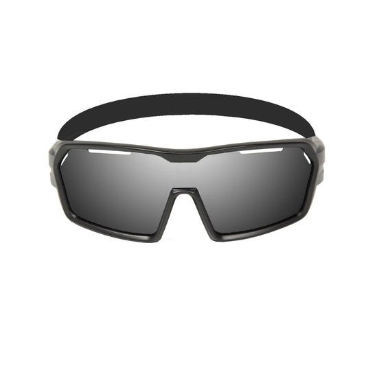 OCEAN CHAMELEON Polarized Sunglasses Kiteboarding Surf Water Sports (Frame Shiny Black, Lens Smoke)