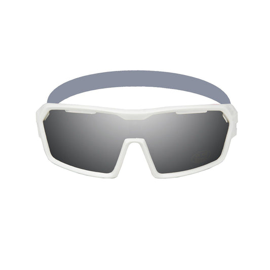 OCEAN CHAMELEON Polarized Sunglasses Kiteboarding Surf Water Sports (Frame Matte White, Lens Smoke)