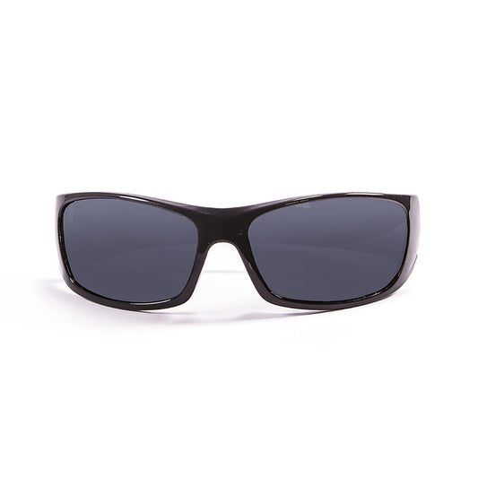 OCEAN BERMUDA Polarized Sunglasses Kiteboarding Surf Water Sports (Frame Shiny Black, Lens Smoke)
