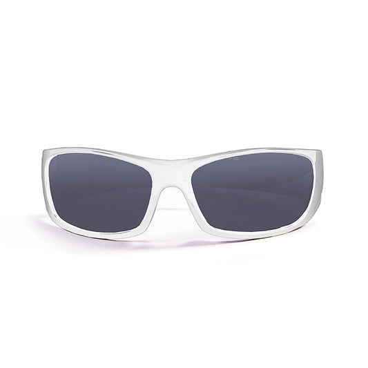 OCEAN BERMUDA Polarized Sunglasses Kiteboarding Surf Water Sports (Frame Shiny White, Lens Smoke)